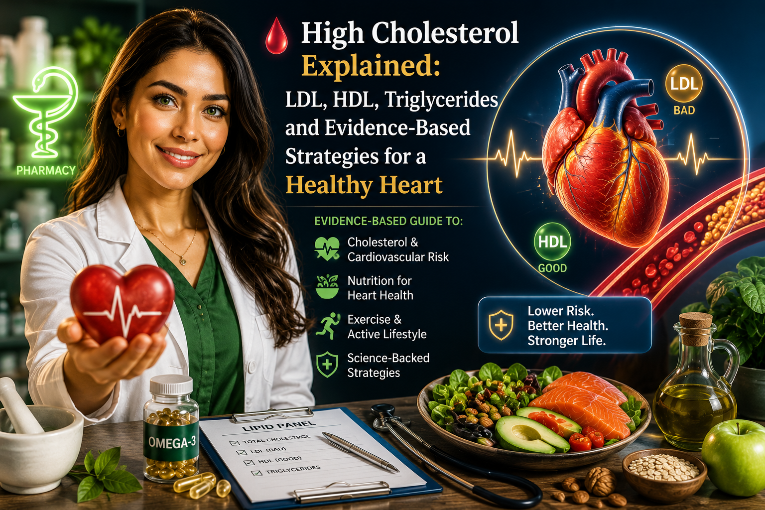 🩸 High Cholesterol Explained: LDL, HDL, Triglycerides and Evidence-Based Strategies for a Healthy Heart