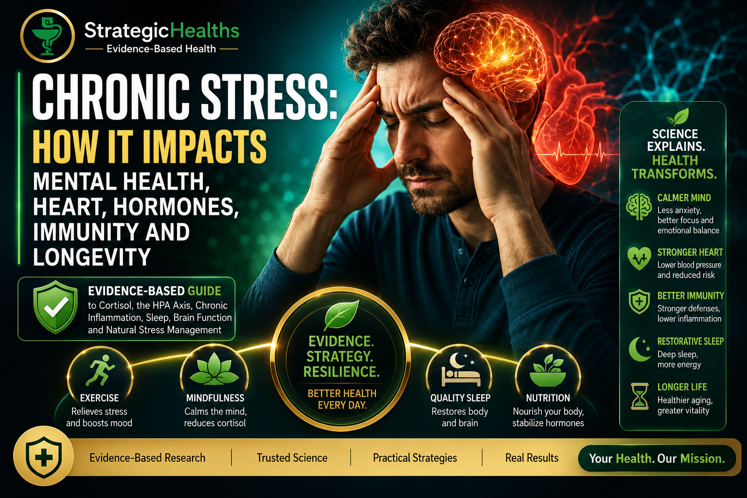 🧠 Chronic Stress: How It Impacts Mental Health, Heart, Hormones, Immunity and Longevity