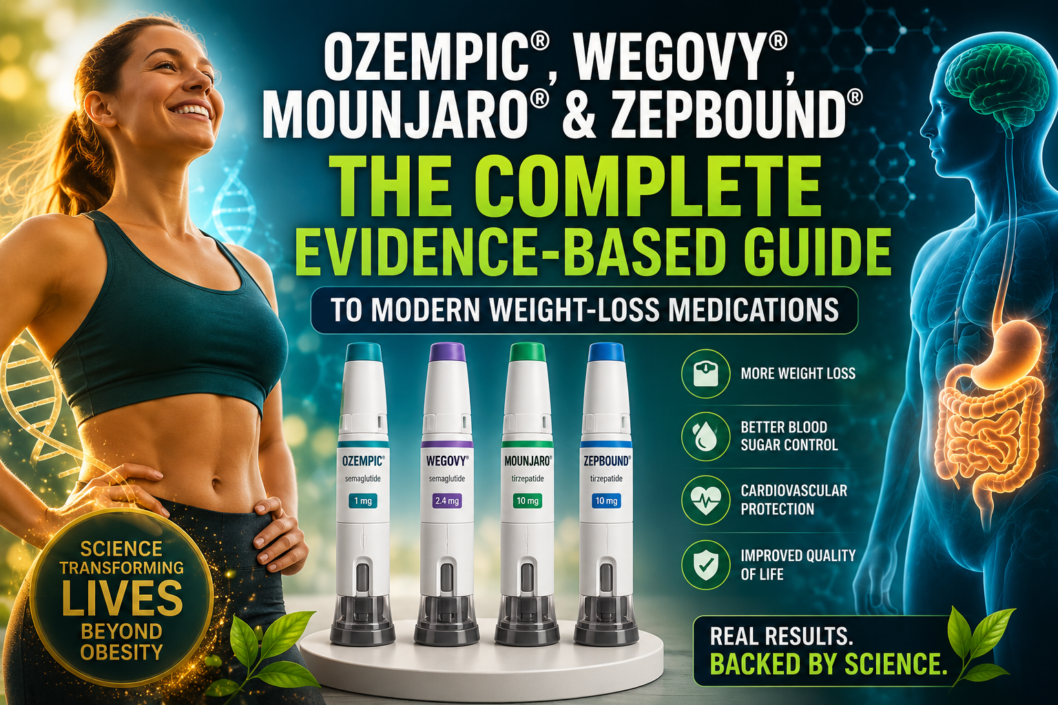 💉 Ozempic®, Wegovy®, Mounjaro® and Zepbound®: The Complete Evidence-Based Guide to Modern Weight-Loss Medications (2026)