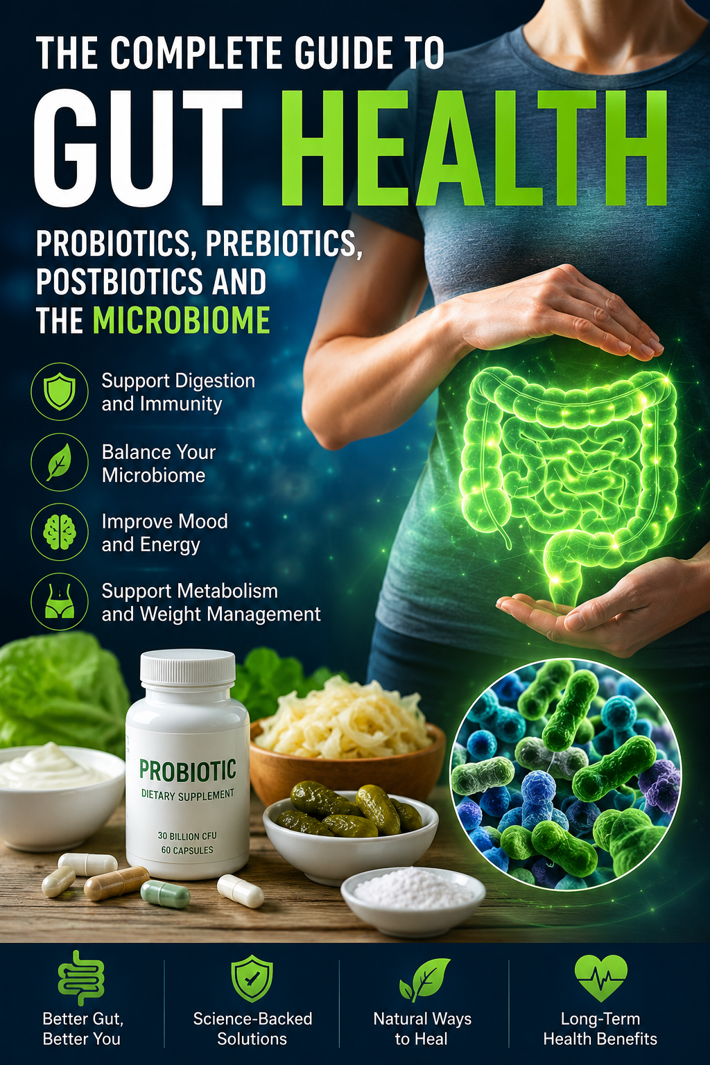 🦠 The Complete Guide to Gut Health: Probiotics, Prebiotics, Postbiotics and the Microbiome