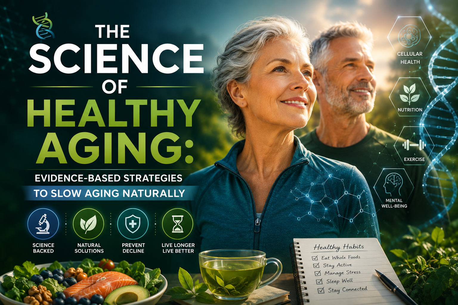 🧬 The Science of Healthy Aging: Evidence-Based Strategies to Slow Aging Naturally
