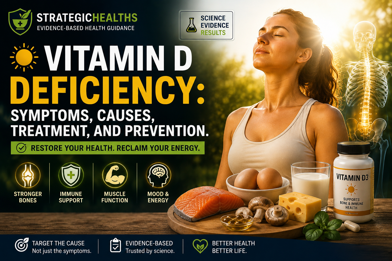 ☀️ Vitamin D Deficiency: Symptoms, Causes, Treatment, and Prevention