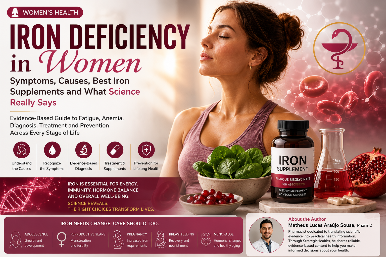 🩸 Iron Deficiency in Women: Symptoms, Causes, Best Iron Supplements and What Science Really Says