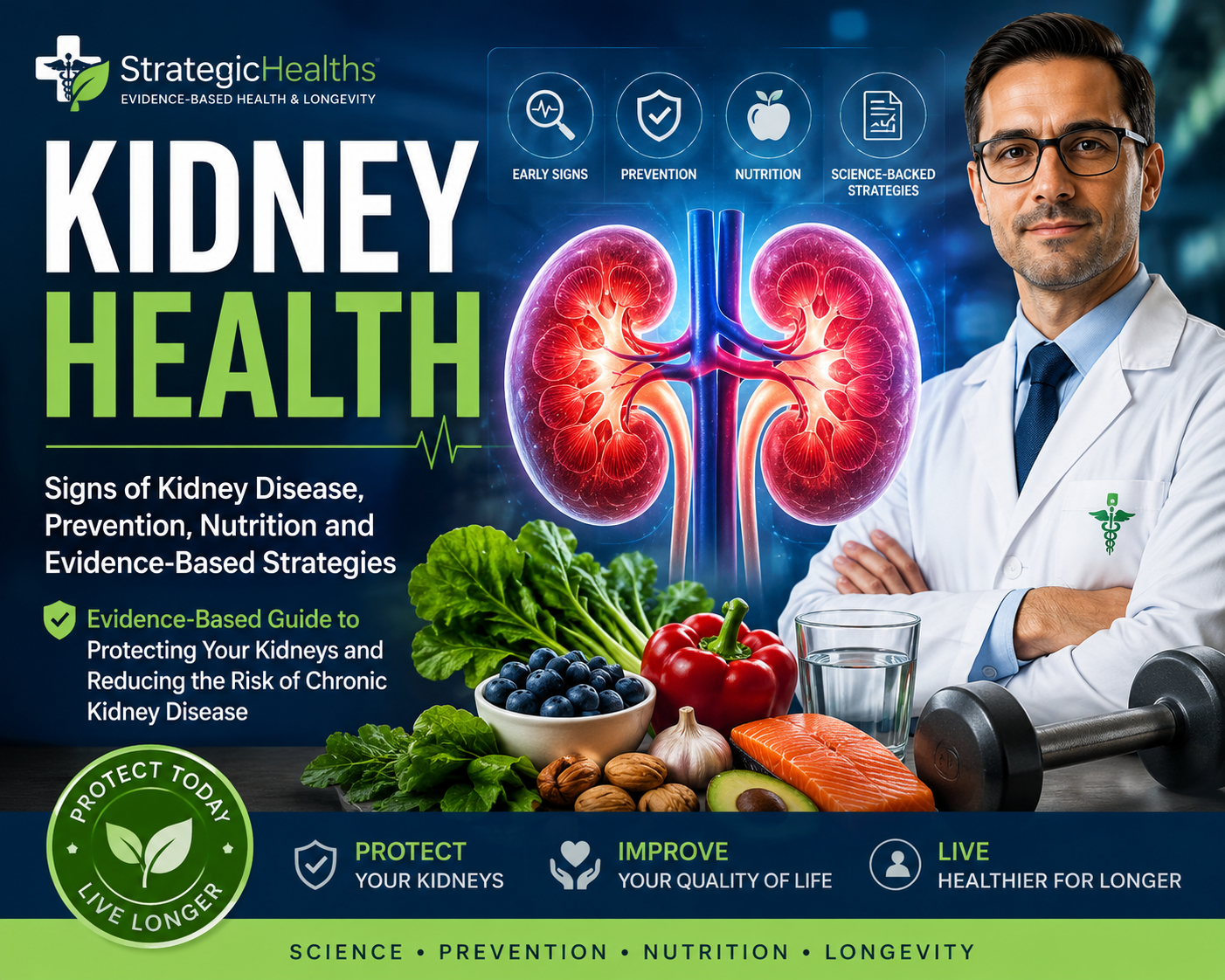 🩺 Kidney Health: Signs of Kidney Disease, Prevention, Nutrition and Evidence-Based Strategies