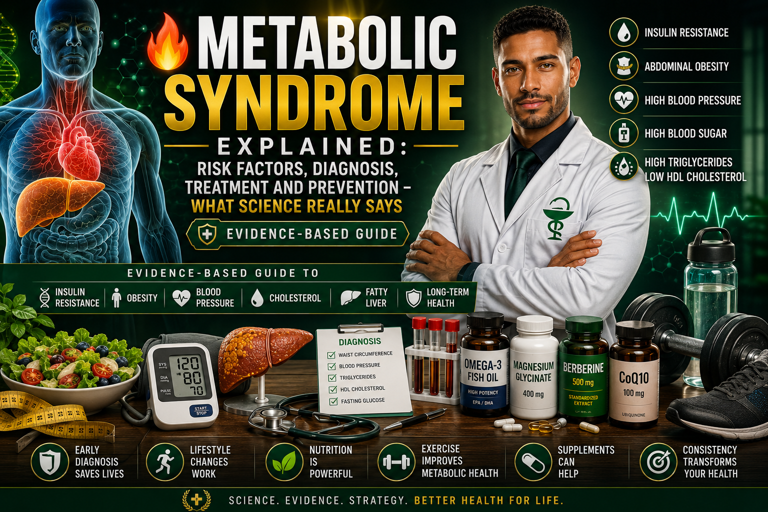 🔥 Metabolic Syndrome Explained: Risk Factors, Diagnosis, Treatment and Prevention – What Science Really Says